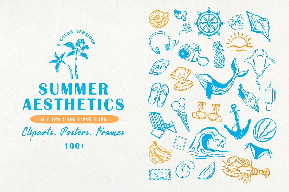 Summer aesthetics. Vector Clipart, an Object Graphic by VerAna (Photo 1 of 11)