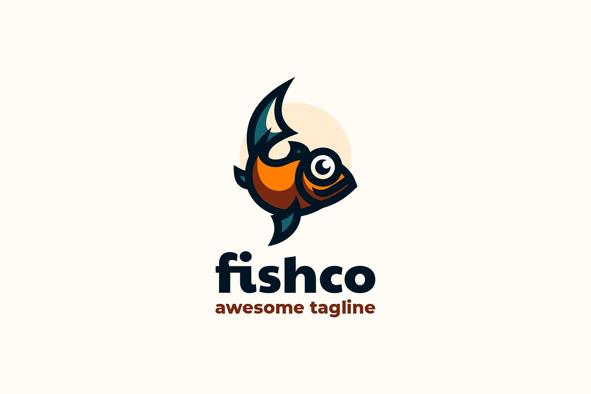 Fishco Simple Mascot Logo, a Branding & Logo Template by Artnivora.Std