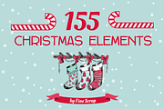 Christmas pack 155 elements, an Illustration by Anna Studio (Thumbnail 1 of 5)