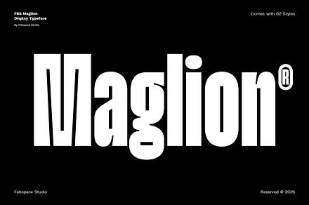 FBS Maglion Typeface, a Sans Serif Font by Febspace Studio