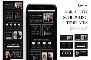 Nail Tech Acuity Scheduling • Canva, a Websites & App Template by OniriqveDesigns