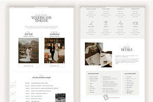 Showit Wedding Guide Template