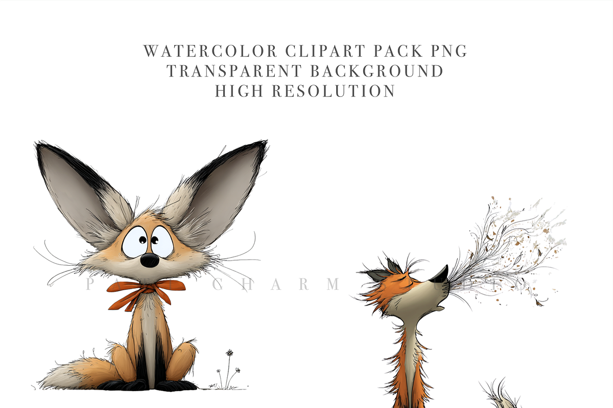 40 Quirky Fox Clipart Set, an Animal Illustration by Pati Charm Studio (Photo 4 of 8)