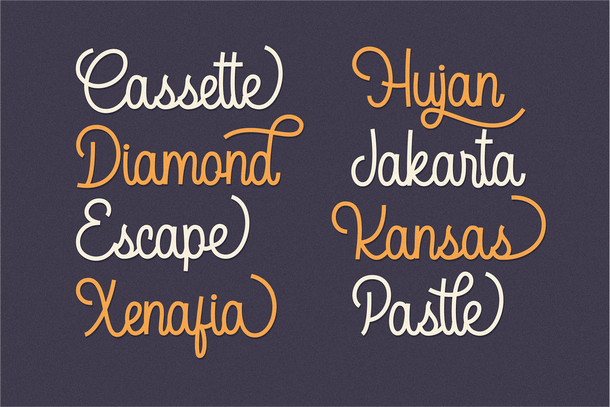 Acapela Monoline, a Script Font by 24Design Studios (Photo 7 of 9)