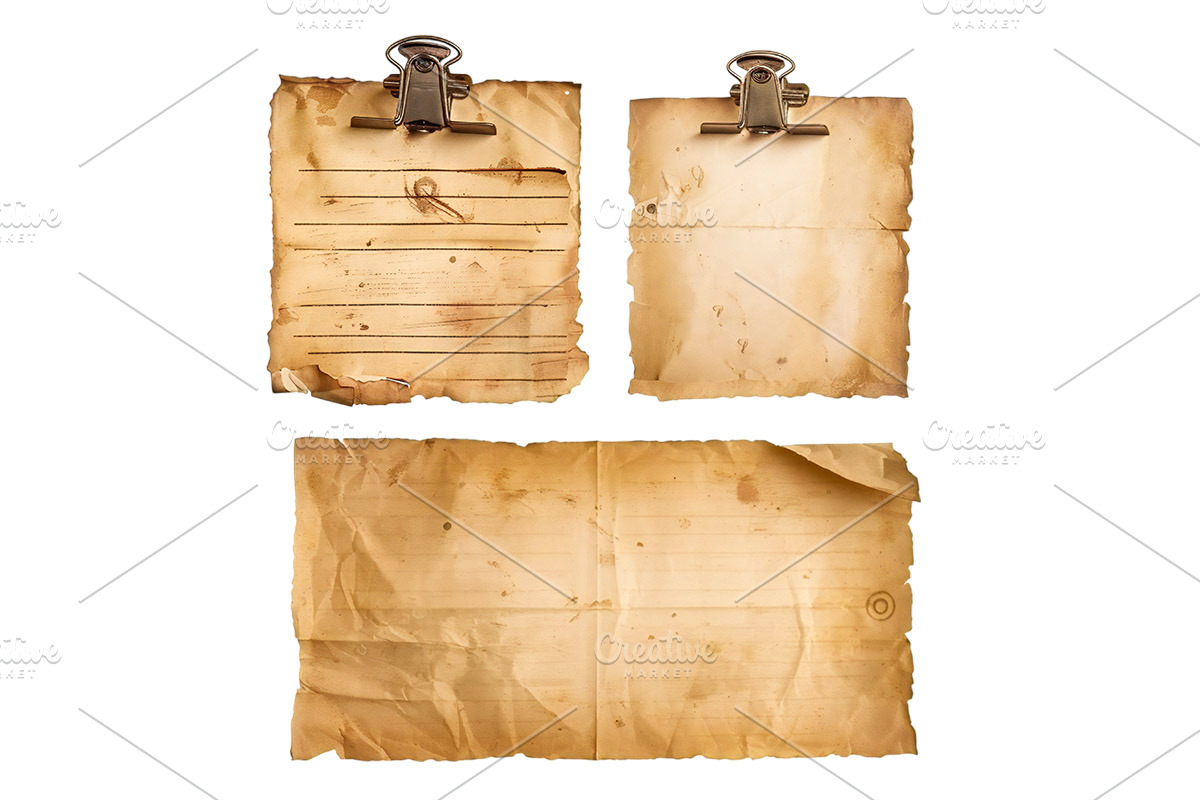 Aged Paper Sheets Png, an Illustration by VetalStock