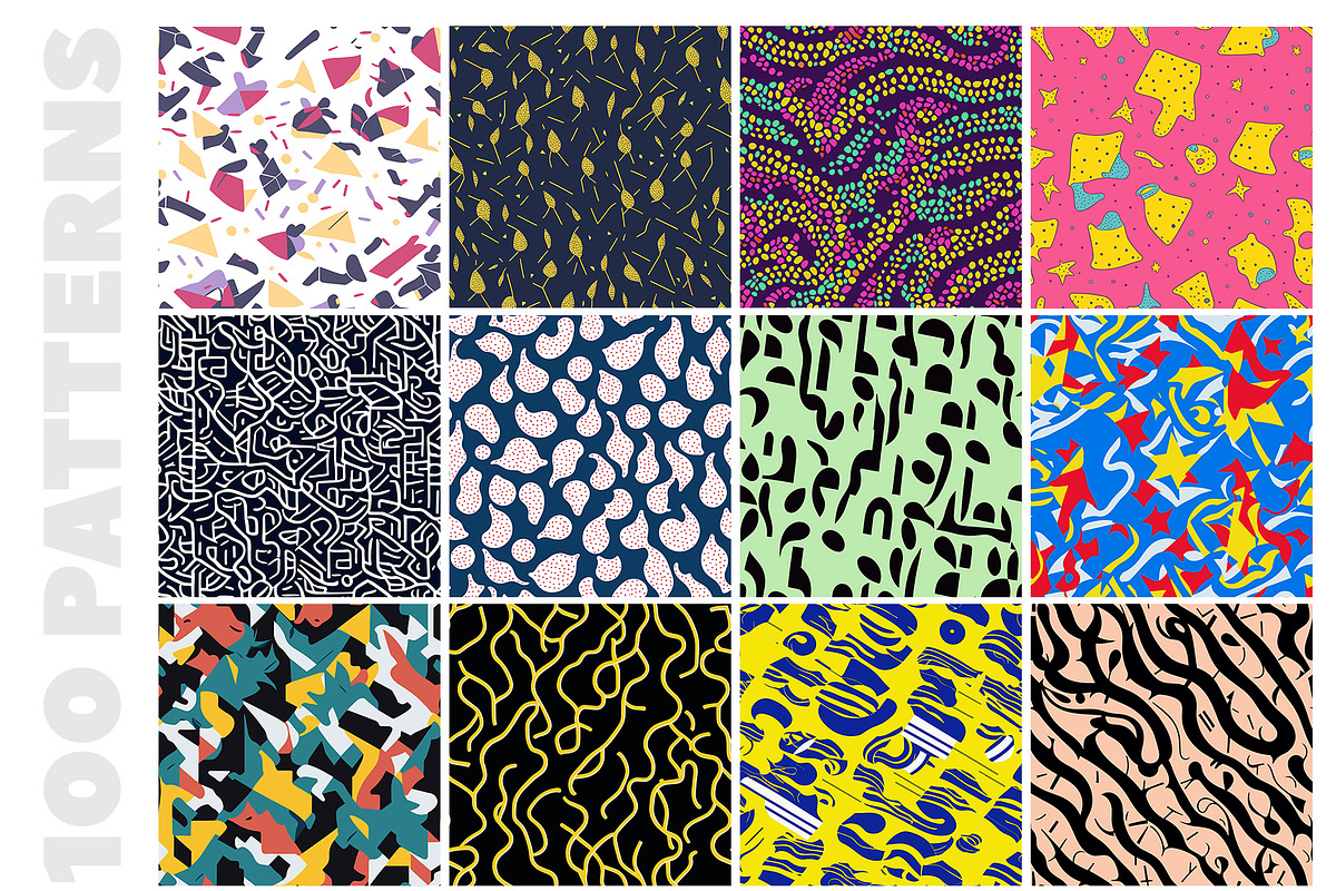 100 Eclectic Vibrant Patterns, a Pattern Graphic by digitalassets (Photo 2 of 10)