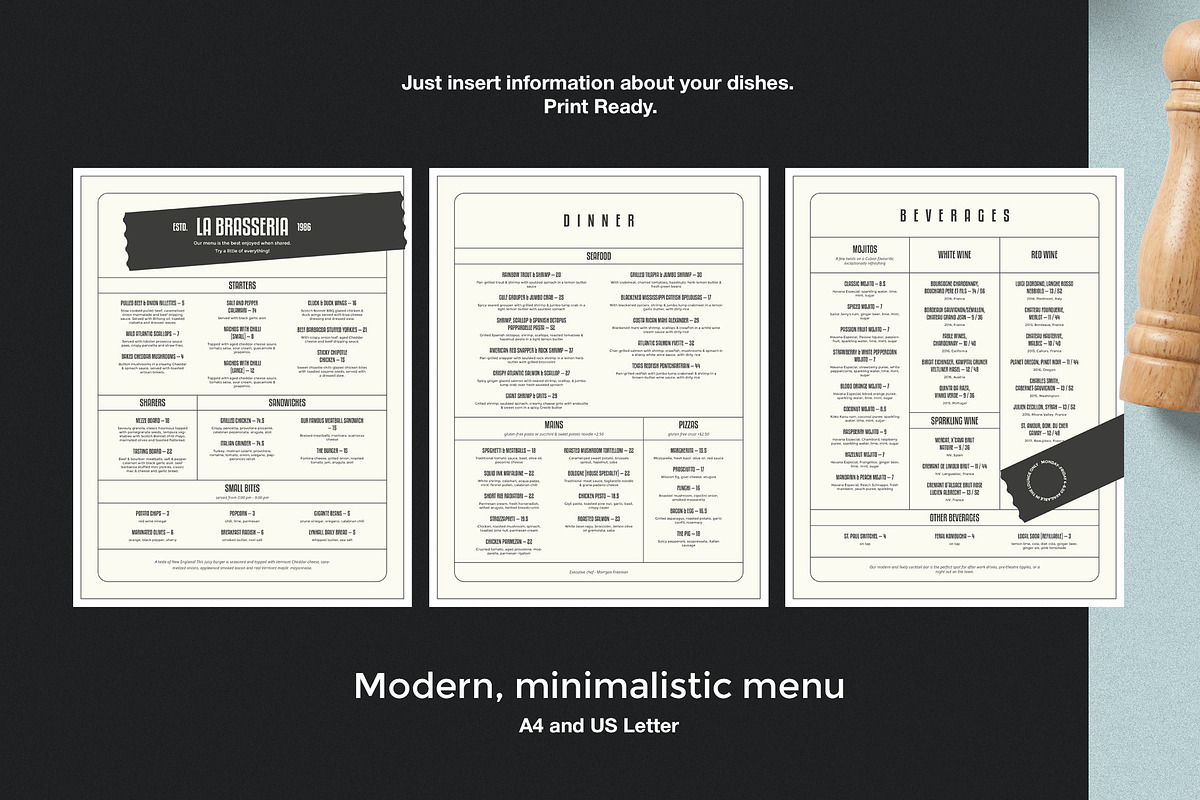 Restaurant Menu, a Brochure Template by BigWeek (Photo 2 of 4)