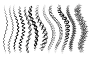 Procreate brush curly hair pigtails, a Brush Add-On by Elenbushe (Thumbnail 7 of 7)