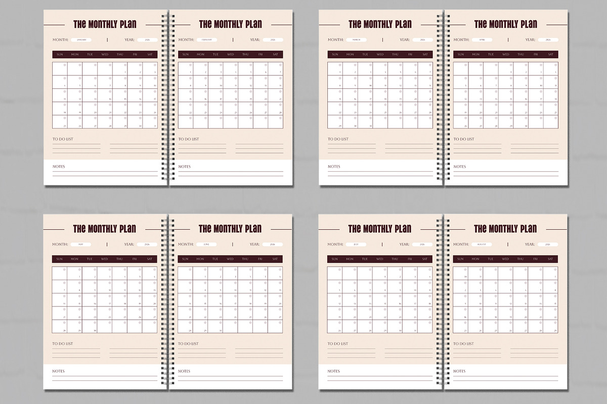 Printable Monthly Planner Design preview 3