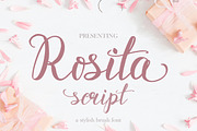 Rosita script - stylish brush font, a Script Font by Astarte_design (Thumbnail 1 of 12)