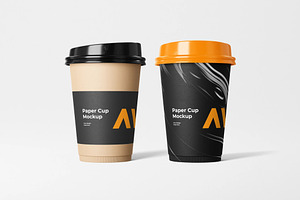 Paper Cup Mockup, a Cups & Container Mockup by zpackcreative
