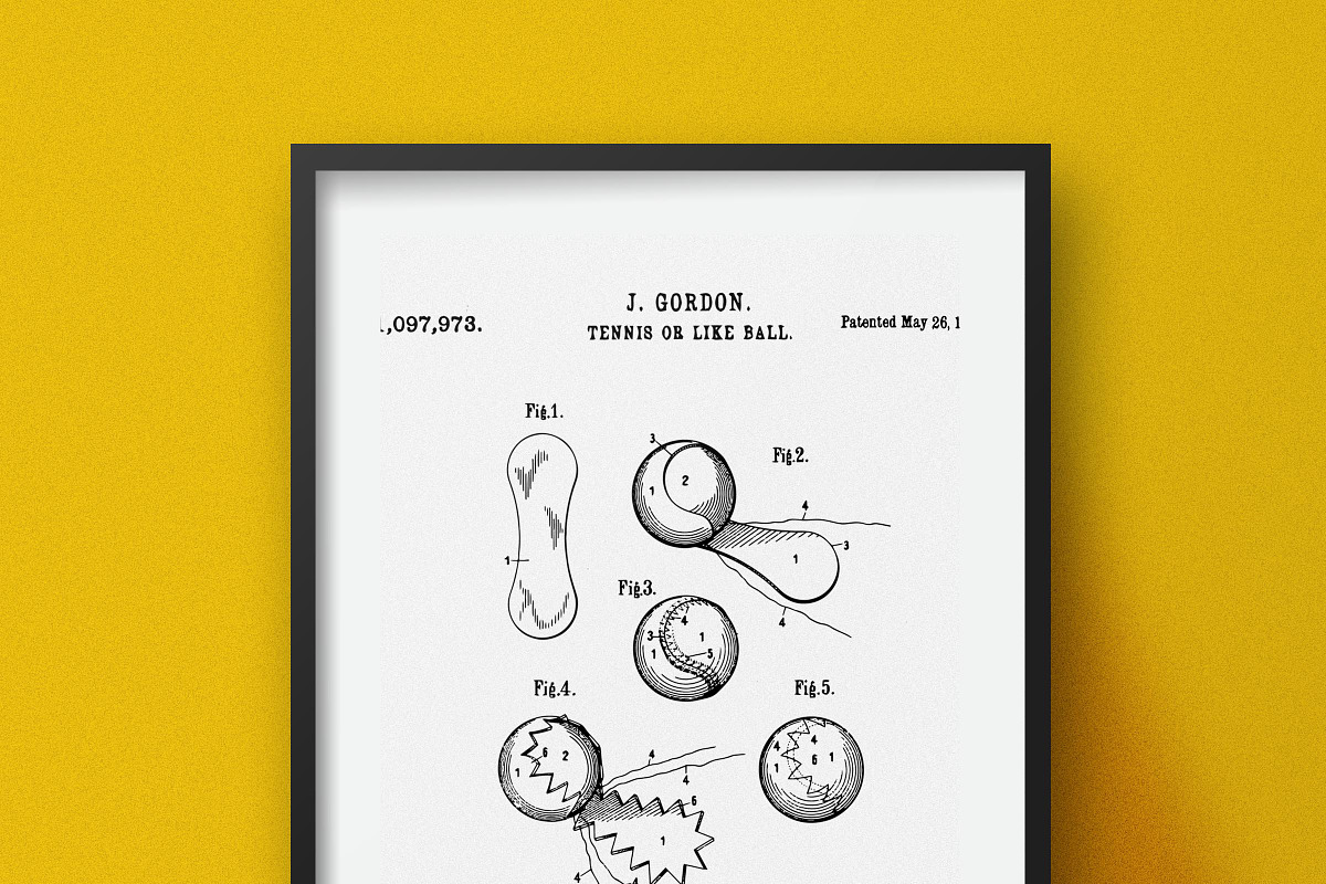 Tennis Ball Patent, an Illustration by Nordic Designs (Photo 2 of 3)