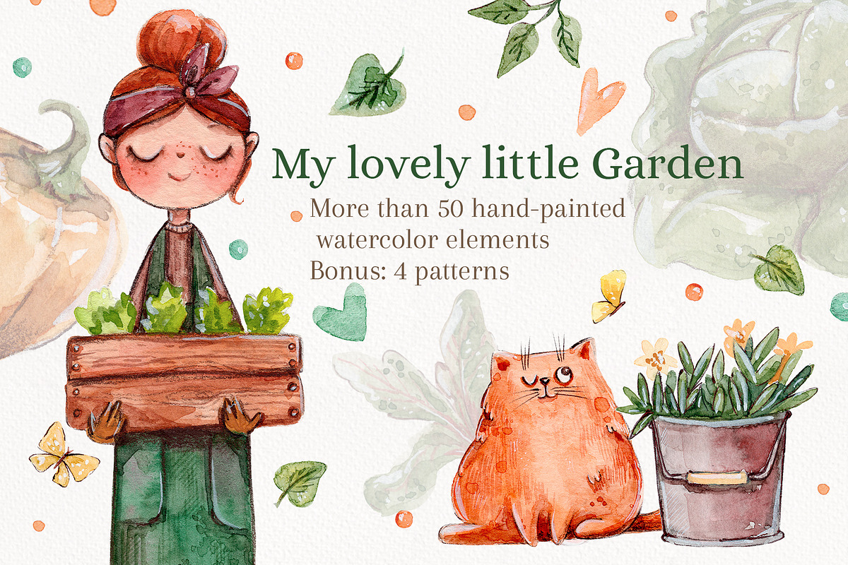 My lovely little Garden +4 patterns, an Illustration by Kristina Crocus (Photo 1 of 8)