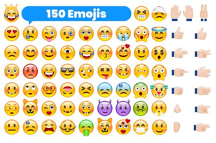 Set of 150 Emojis
