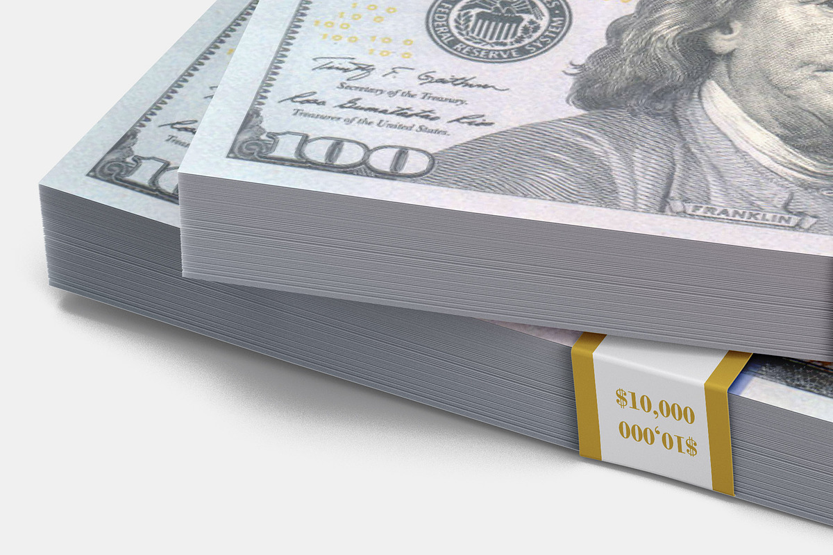 Money Stacks Mockups v.1 - 4 views, a Merchandise Mockup by Illusiongraphic (Photo 15 of 16)