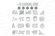 Mathematics Education Clipart Set, an Education Illustration by Palau (Thumbnail 9 of 10)