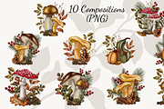 Autumn Vibe Watercolor Clipart Set, a Seasonal Illustration by Andre_Eva (Thumbnail 3 of 10)