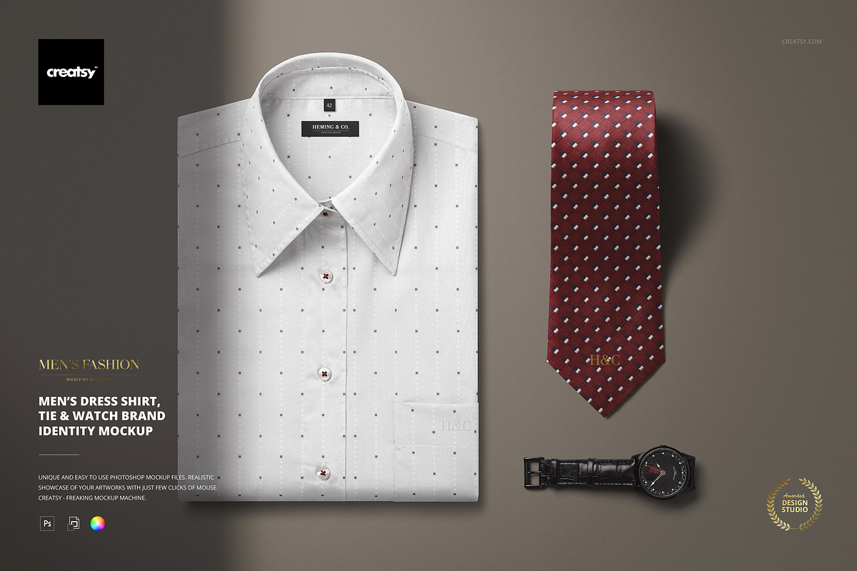 Men’s Dress Shirt and Tie Mockup, a Shirt Mockup by Creatsy (Photo 1 of 5)