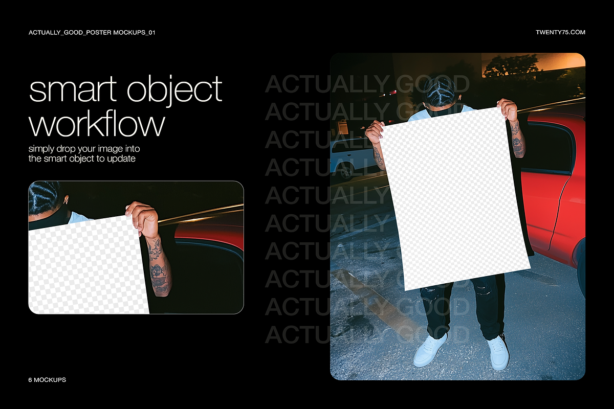 ACTUALLY GOOD POSTER MOCKUPS 01, a Product Mockup by Twenty75 (Photo 2 of 7)