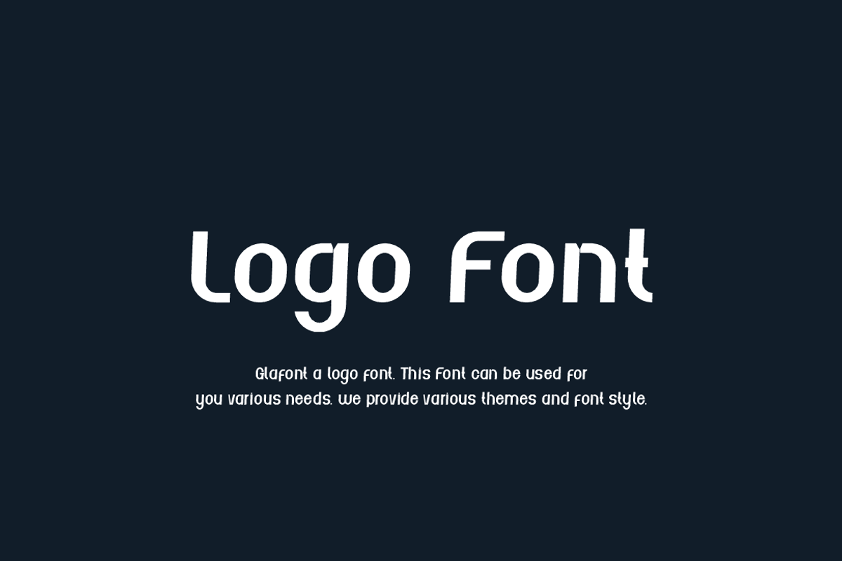 Glafont - Minimal Logo Font, a Sans Serif Font by Iqsiart Studio (Photo 2 of 6)