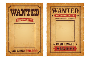 Western Robber Wanted Banner