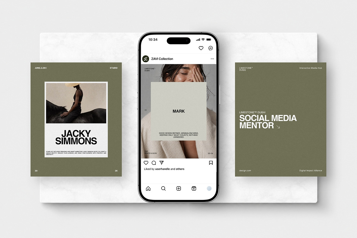 ZAVI | Social Media Kit (II), a Social Media Template by The Aesthetic Studio (Photo 4 of 10)