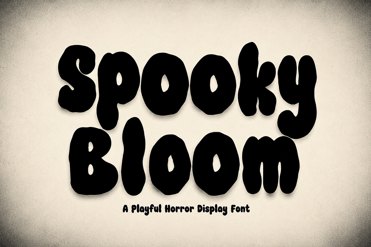 Spooky Bloom – Playful Horror Font, a Slab Serif Font by Wow Magic (Photo 1 of 3)