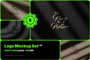 Logo Mockups Set v1, an Advertising Mockup by Opaq Studio (Thumbnail 1 of 6)