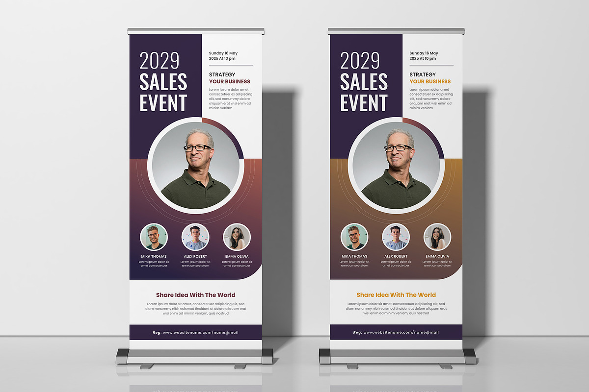 Event Conference Roll-up Banner, a Stationery Template by Pixelpick (Photo 2 of 2)