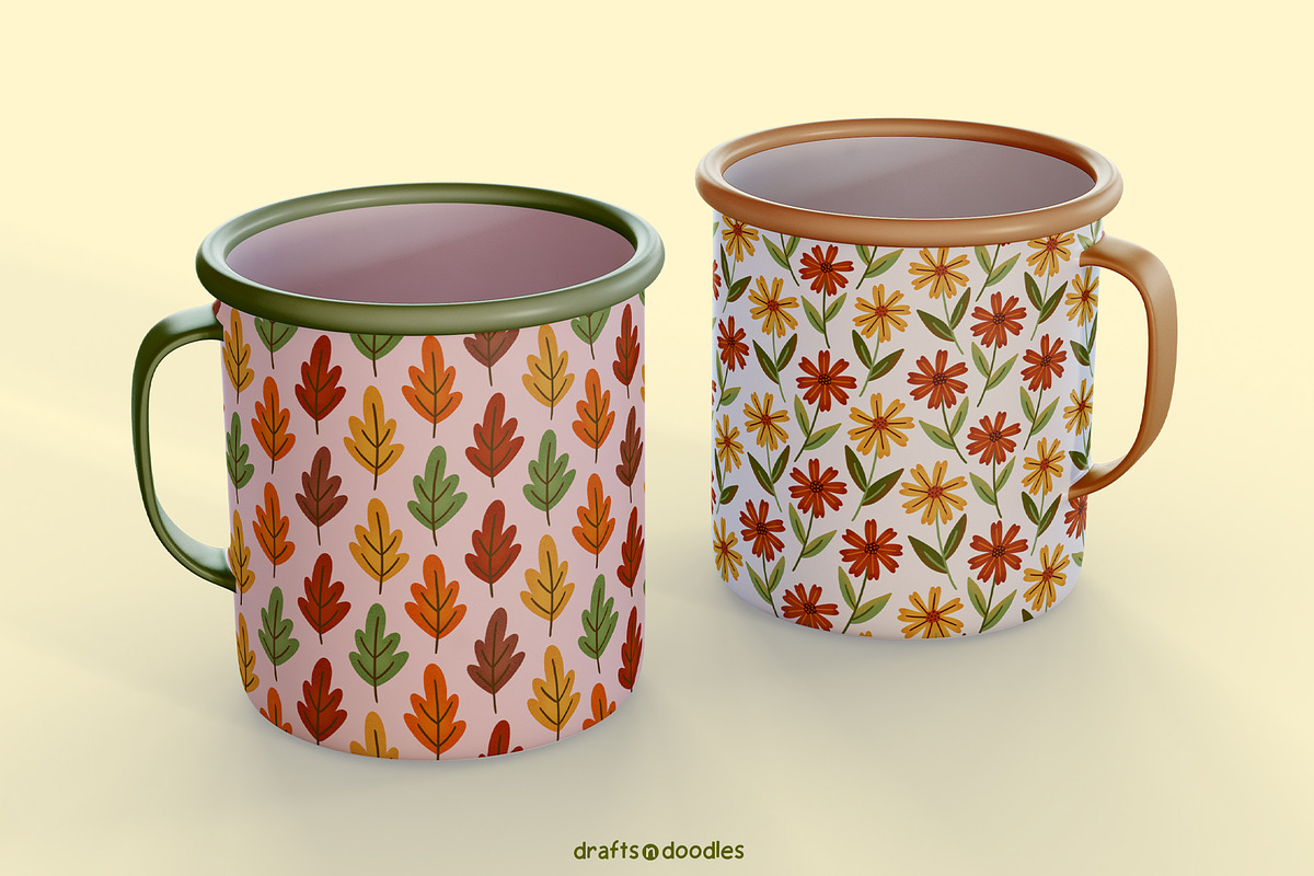 Autumn Garden Digital Paper Set, a Pattern Graphic by Drafts n Doodles (Photo 6 of 9)