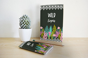 Wild Tropics Vector Hand Drawn Set