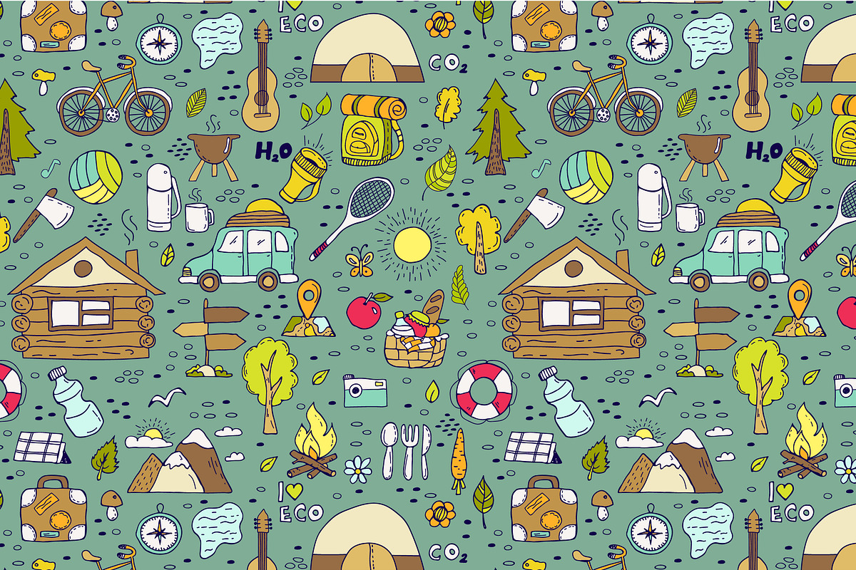 Camping hand drawn element, a Food Illustration by Bosotochka♥Art (Photo 4 of 6)