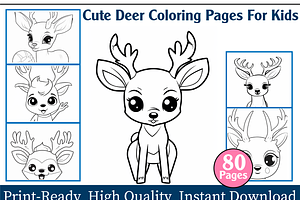 Cute Deer Coloring Pages For Kids