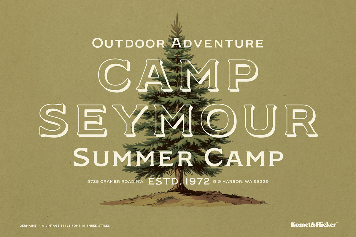 Germaine - A Vintage Style Font, a Serif Font by Komet & Flicker (Photo 14 of 15)