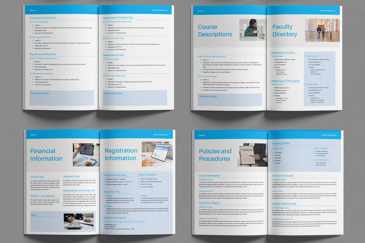 University Courses Catalog Template, a Brochure Template by MightyDesign (Photo 3 of 6)