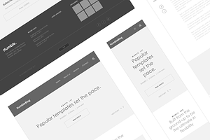 Axure Responsive Template Blog 01