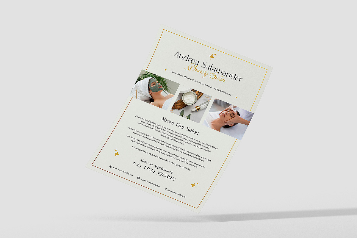 Esthetician Flyer Canva Template, a Flyer Template by artbart (Photo 6 of 12)