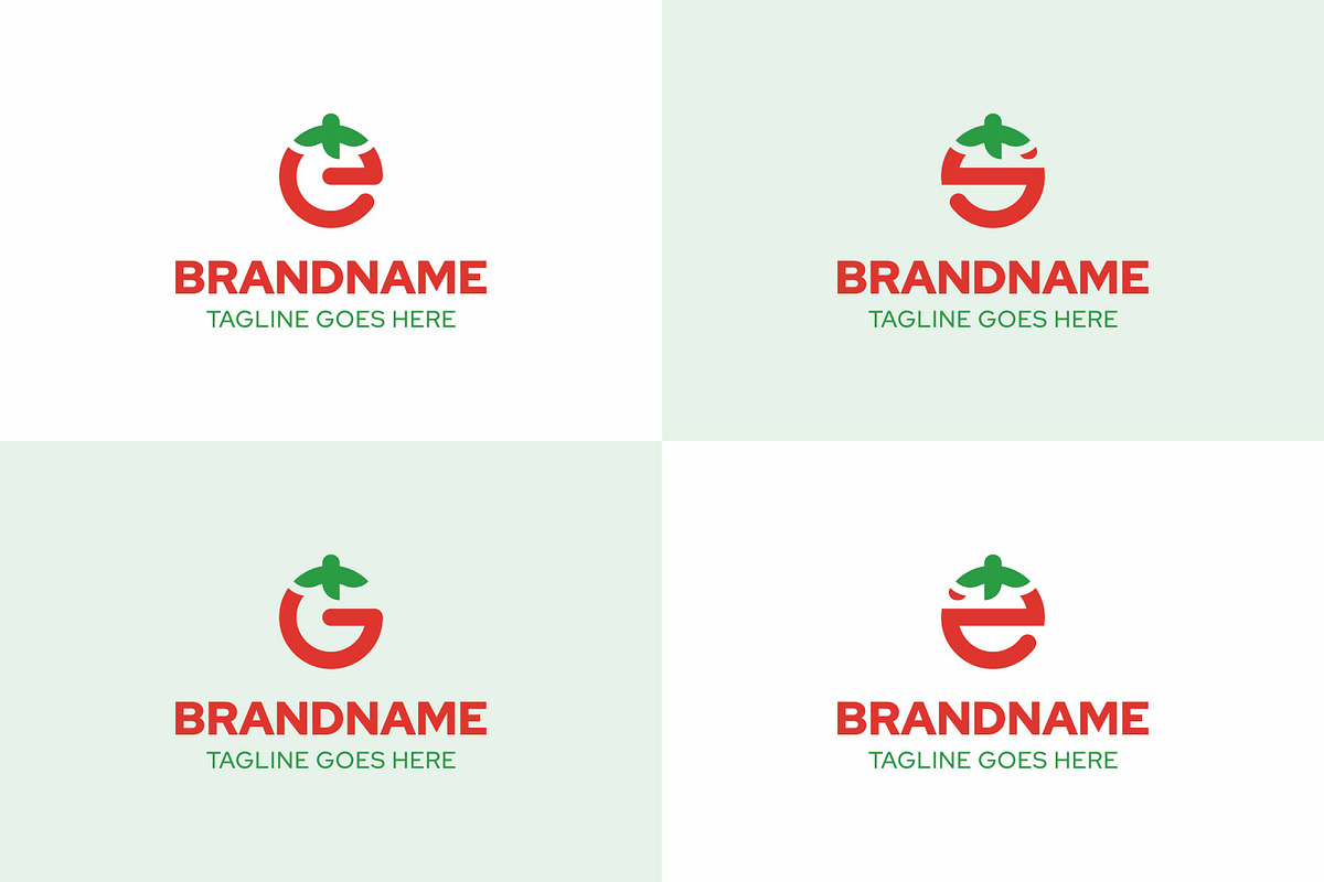 Letter E G S Z Tomato Logo Set, a Branding & Logo Template by Pray Art Design Studio (Photo 1 of 2)