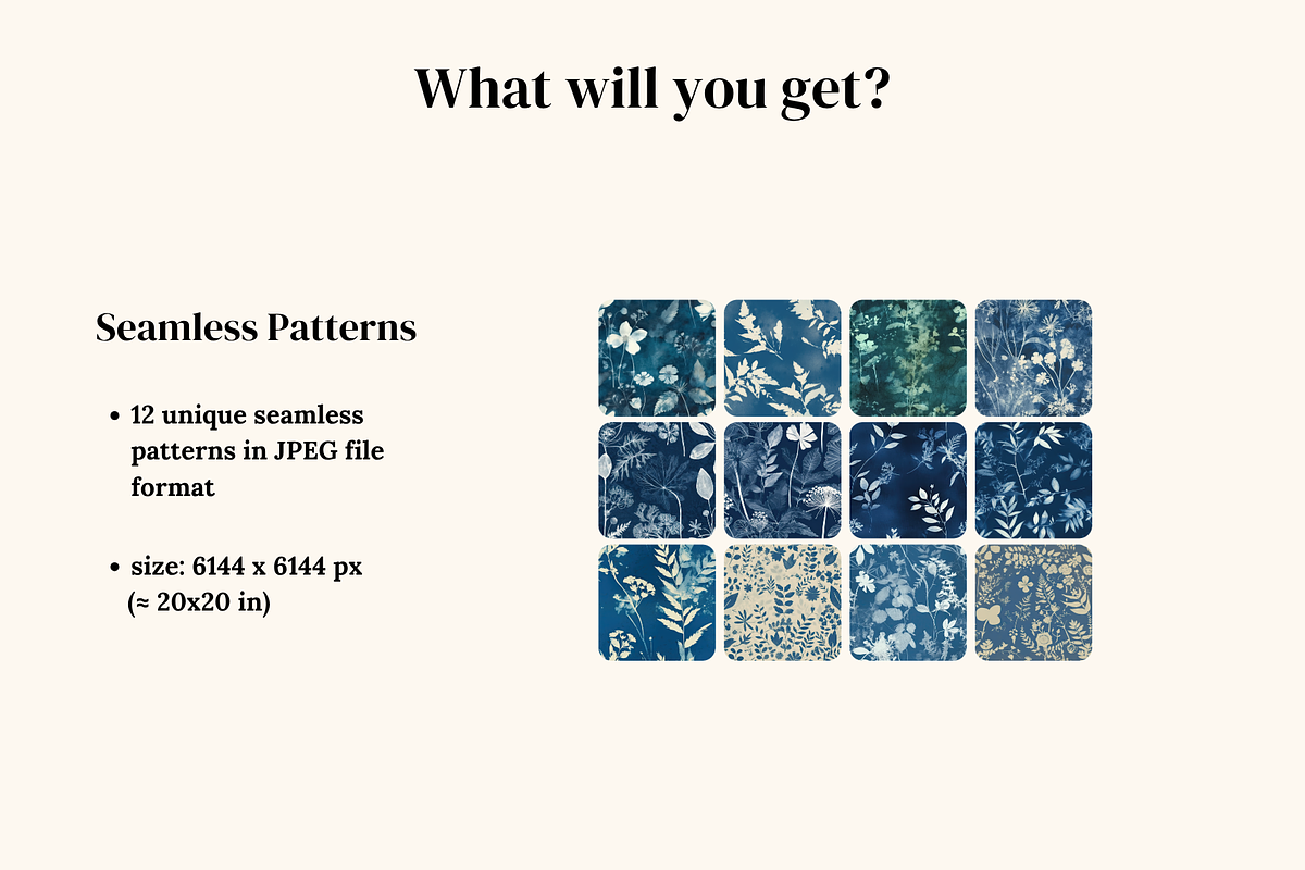 Cyanotype Botanical Set - part 2, a Pattern Graphic by Ninterints (Photo 2 of 16)