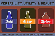 All Bottled Up: Beer Bottle Set, an Object Graphic by Designed by Monkeys (Thumbnail 3 of 4)