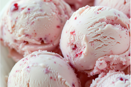 Scoops of Artisanal Vegan Strawberry, a Background Photo by Lermont51