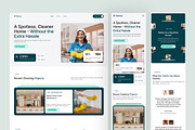 Home Cleaning Service Website UI, an UI Kit Template by peterdraw (Thumbnail 7 of 7)