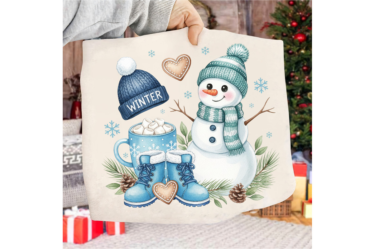 Funny Cute Snowman Png Christmas PNG, an Illustration by Libby Wishes (Photo 3 of 7)