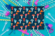 Seamless Mushroom Patterns, an Illustration by uStickery (Thumbnail 3 of 7)