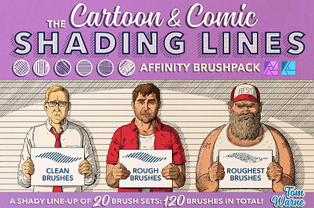 Shading Lines Affinity Brushpack, a Brush Add-On by TomWarne