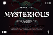 Mysreious – Modern Blackletter Font, a Blackletter Font by overlaytemplates (Thumbnail 1 of 5)