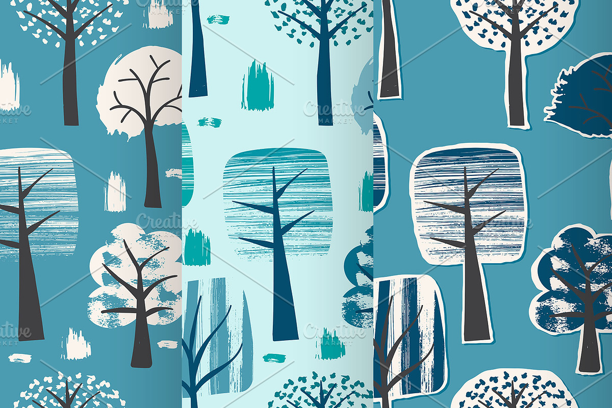 Vector Set of Winter Trees, a Pattern Graphic by alexmakarova (Photo 1 of 4)