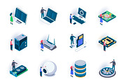 Unique Isometric Icons Pack, an Outline Icon by alexdndz (Thumbnail 4 of 21)
