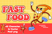 45 Fast Food Characters Illustration, a Food Illustration by Andres M Rodriguez (Thumbnail 1 of 5)