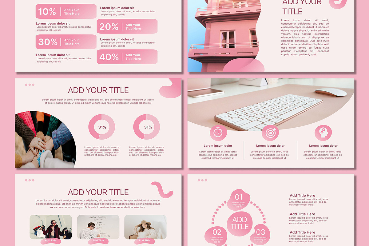 Pink Powerpoint Template, a Presentation Template by SKY CREATION (Photo 2 of 6)